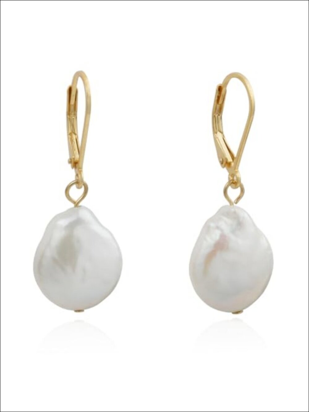 Sterling Silver Freshwater Cultured Pearl Dangle Drop Earrings